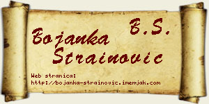 Bojanka Strainović vizit kartica